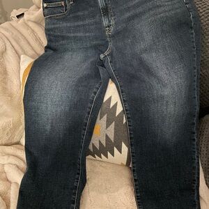 Gap Mid-Rise Girlfriend Jeans size 33/16 Regular Dark Wash